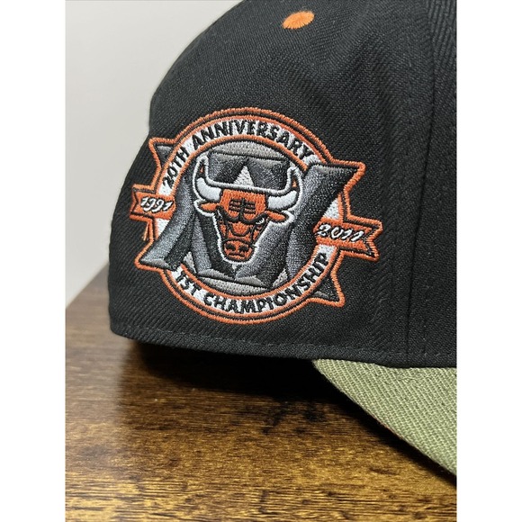 Mitchell & Ness HWC Chicago Bulls Windy City 7 3/4 Fitted Hat 20th Anv 1st Champ - Picture 3 of 10